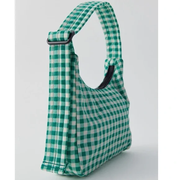 BAGGU Green & White Multi Mini Tote Bag NWT LAST ONE - Picture 2 of 4